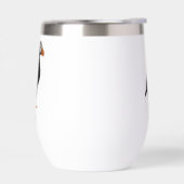 Adortable Creste Puffin Stehender Cartoon (Links)