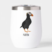 Adortable Creste Puffin Stehender Cartoon (Vorderseite)