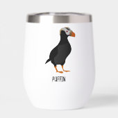 Adortable Creste Puffin Stehender Cartoon (Rückseite)