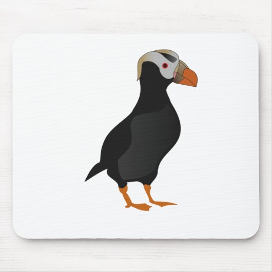 Adortable Creste Puffin Stehender Cartoon Mousepad (Vorne)