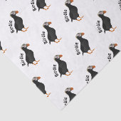 Adortable Creste Puffin Stehender Cartoon Seidenpapier (Ausschnitt)