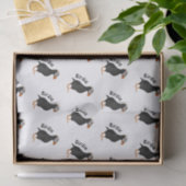 Adortable Creste Puffin Stehender Cartoon Seidenpapier (Geschenk)