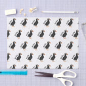 Adortable Creste Puffin Stehender Cartoon Seidenpapier (Handwerk)