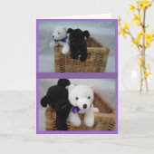 Adortable Cudly Animal Birthday Karte (Gelbe Blume)