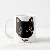 Adortable Custom Black Cat Tasse (Links)
