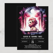 Adortable Custom Lion Birthday Einladung (Vorne/Hinten)