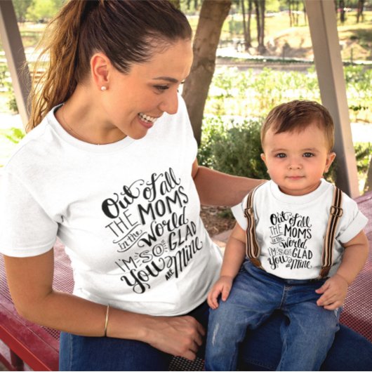 Adortable Dankbarkeit für Mama Word Art T-Shirt