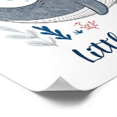 Adortable Doodle Whale Kinderzimmer Wallfahrtskirc Poster (Ecke)