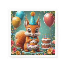 Adortable Eichhörnchen zum Geburtstag