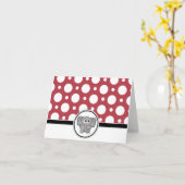 Adortable Elefanten Custom Red Polka Dot Cards Karte (Gelbe Blume)