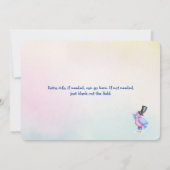 Adortable Elephant and Bird Kindergeburtstag Party Einladung (Rückseite)