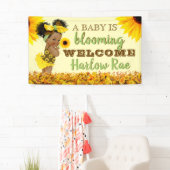 Adortable Ethnic Baby Girl | Gelbe Sonnenblume Banner (Insitu)