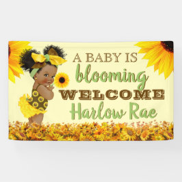 Adortable Ethnic Baby Girl | Gelbe Sonnenblume Banner