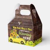 Adortable Ethnic Baby Girl |Gelbe Sonnenblume Rust Geschenkschachtel (Rückseite)