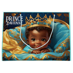 Adortable Ethnic Säugling Prince Royal Baby Dusche Große Geschenktüte