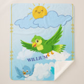 Adortable Flying Birds Baby Blanket - Sherpa Blank Sherpadecke (Vorderseite)