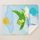 Adortable Flying Birds Baby Blanket - Sherpa Blank Sherpadecke (Vorderseite (Horizontal))