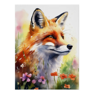 Adortable Fox Porträt Poster