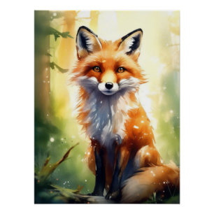 Adortable Fox Porträt Poster