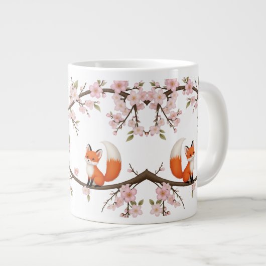 Adortable Fox Under Cheroms - Jumbo Special Jumbo-Tasse (Vorderseite Rechts)