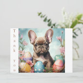 Adortable French Bulldog Dankeskarte (Stehend Vorderseite)