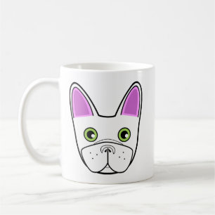 Adortable French Bulldog Face - White Frenchie Kaffeetasse