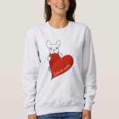 Adortable French Bulldog Heart Sweatshirt (Vorderseite)