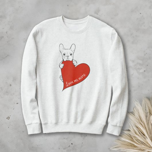 Adortable French Bulldog Heart Sweatshirt