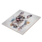 Adortable French Bulldog Watercolor Pet Fliese (Seite)