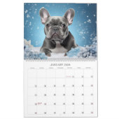Adortable French Bulldogs mit Blume Kalender (Jan 2026)