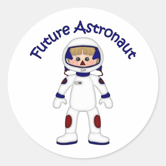 Adortable Future Astronaut T-Shirts und Geschenke Runder Aufkleber (Vorderseite)