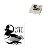 Adortable gehobene Merganser Duck Cartoon Gummistempel (Stempel)