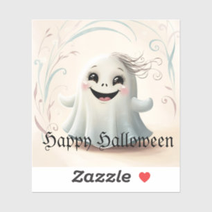 Adortable Ghosting Friend Halloween Design Aufkleber
