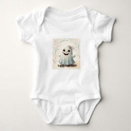 Adortable Ghosting Friend Halloween Design Baby Strampler