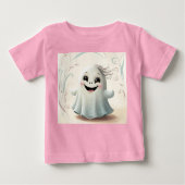 Adortable Ghosting Friend Halloween Design Baby T-shirt (Vorderseite)