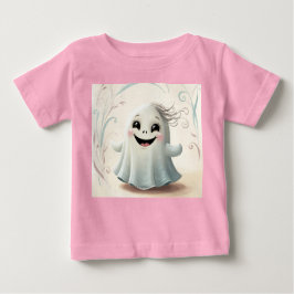 Adortable Ghosting Friend Halloween Design Baby T-shirt
