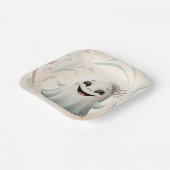 Adortable Ghosting Friend Halloween Design Pappteller (Gewinkelt)