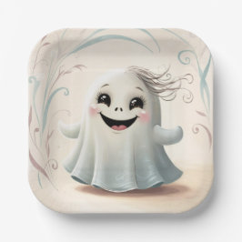 Adortable Ghosting Friend Halloween Design Pappteller