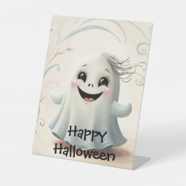 Adortable Ghosting Friend Halloween Design Sockelschild
