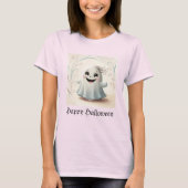 Adortable Ghosting Friend Halloween Design T-Shirt (Vorderseite)