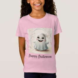 Adortable Ghosting Friend Halloween Design T-Shirt