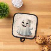 Adortable Ghosting Friend Halloween Design Topflappen (Oben Unten)