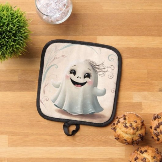 Adortable Ghosting Friend Halloween Design Topflappen