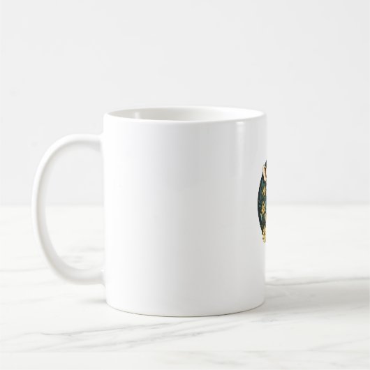 Adortable Giraffe umgeben von Blume _4 Kaffeetasse (Links)