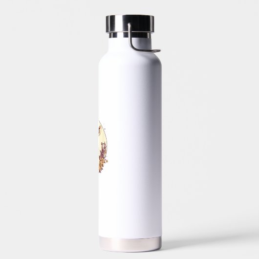 Adortable Giraffe umgeben von Blume _7 Trinkflasche (Links)