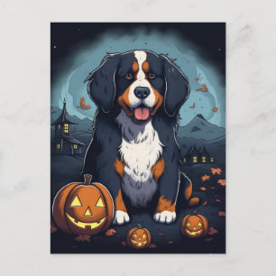Adortable Halloween Berner Cartoon Postkarte