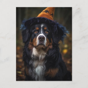Adortable Halloween Berner Hund Postkarte