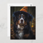 Adortable Halloween Berner Hund Postkarte (Vorne/Hinten)