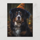 Adortable Halloween Berner Hund Postkarte (Vorderseite)