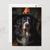 Adortable Halloween Berner Hund Postkarte (Vorne/Hinten)